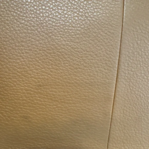 Tory Burch Ivy Side Zip Expandable Leather Tote Tan/ Caramel Pebbled Work Bag